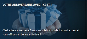 Le bonus pour votre anniversaire